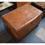 A Metal Travelling Trunk, 74cm wide