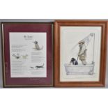 Two Framed Shooting Prints, Shooting Practice and Hi Lost!, Both Signed, 23x32cm Approx
