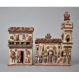 Two Latin American Folk Art Models of a Peruvian House and a Church, 21.5cm and 29cm high