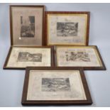 A Collection of Five Framed Frank Paton Monochrome Prints, to Include Notice to Quit, Gone Away, Are