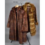 Two Vintage Fur Coats, One Example by Astraka of London