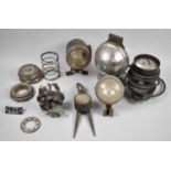 A Collection of Various Rolls Royce Parts, Vintage Lights, Car Horn, Switch, Spring etc