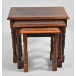 A Mid 20th Century Nest of Three Rectangular Tables, The Largest 50cms High