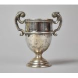 A Small Silver Two Handled Trophy, London Hallmark, 8cm high