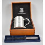 A Wooden Cased Pewter Presentation Tankard by Selangor Together with a Bispa 1992 Letter Opener