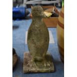 A Cast Reconstituted Stone Figure of a Penguin, 46cm high