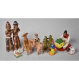 A Collection of Latin American Folk Art to Include Terracotta Figures etc
