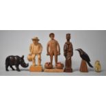 A Collection of Carved Latin American and Other Folk Art Figures