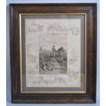 A Framed Signed Frank Paton Sporting Print, Hunting Incidents, Published 1904 20x25cm