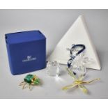 A Collection of Swarovski Items to Include Crystal and Silver Dragonfly and Bug Together with a