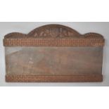 A Late Victorian Carved Wooden Hymn Number Board Dated 1896, 51cm Wide and 31cm high