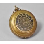 A Small Circular Reproduction Royal Navy Compass, the Hinged Lid Inscribed Royal Navy London 1915,