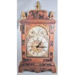 A Large Novelty Wall Clock in the Form of a Bracket Clock Jigsaw, 91cm high and 52cm Wide