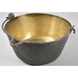 A Vintage Brass Jam Kettle, 27cm Diameter