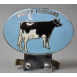 A Late 20th Century Enamelled Car Badge, British Friesians, 9.5cm Long