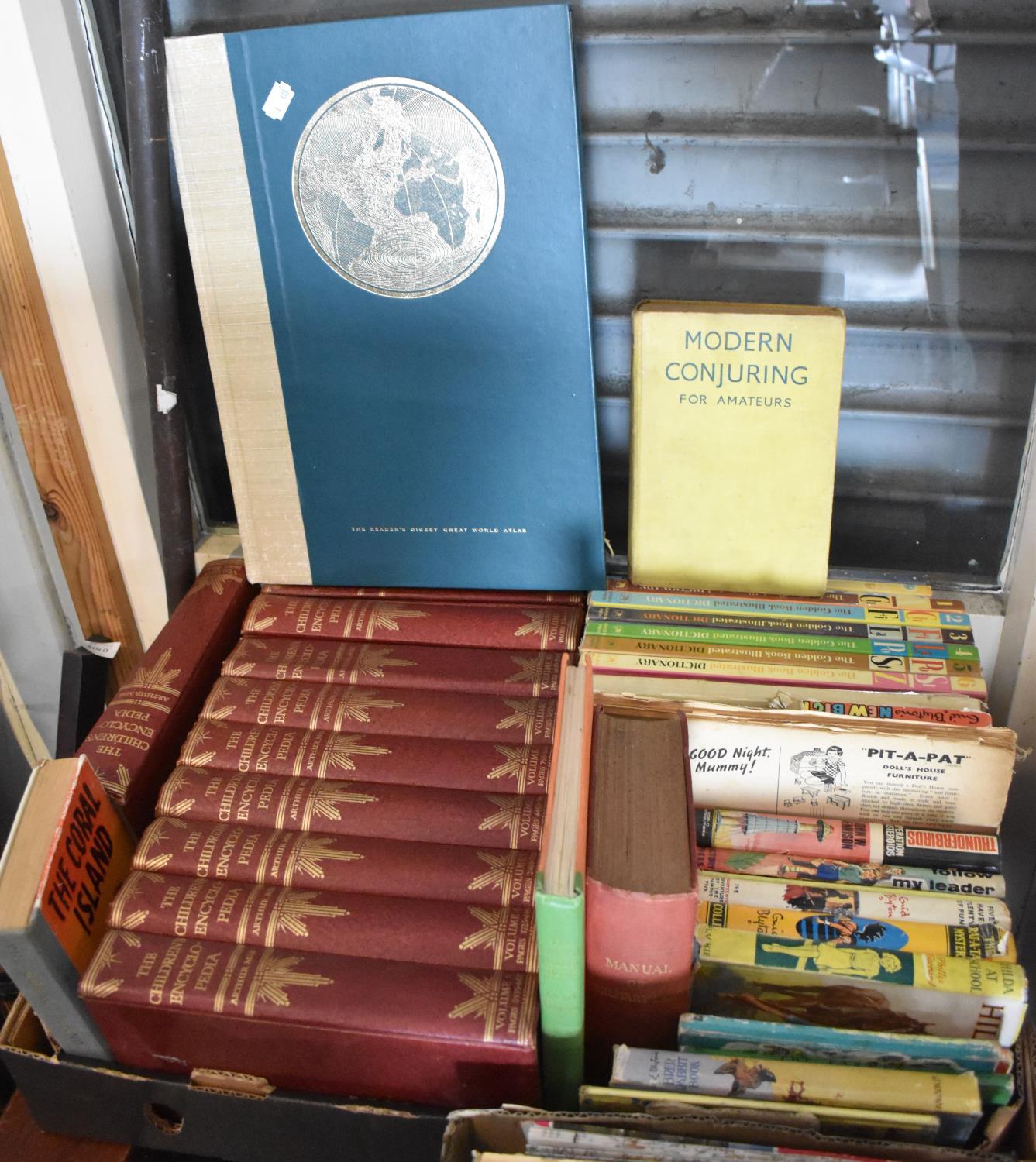 A Collection of Children's Books, Encyclopedias and World Atlas etc