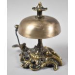 A Late Victorian Brass Reception or Counter Bell, 11.5cm high