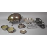 A Collection of Various Metal Wares to Comprise Nice Quality Kidney/Breakfast Dish with Pull Front