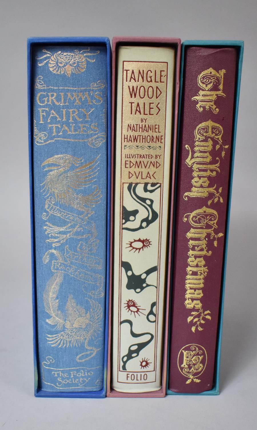 Three Folio Books, Grimm's Fairy Tales, Tanglewood Tales and the English Christmas - Image 2 of 2