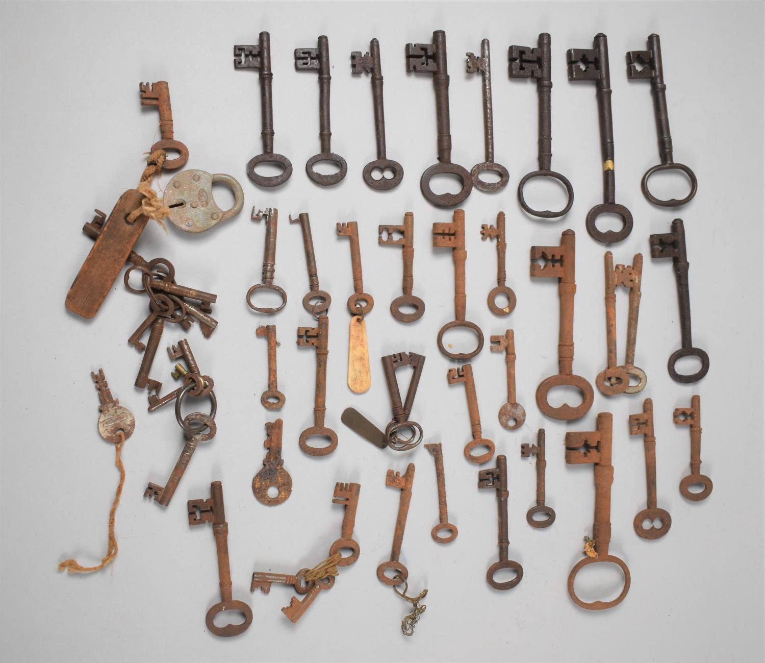 A Collection of 19th Century and Earlier Door Keys, Somewhat Rusted