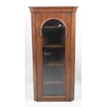 A Late Victorian Mahogany Wall Hanging Glazed Display Cabinet, 44cm wide