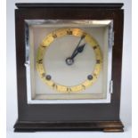 A Good Quality English Mahogany Cased Mantle Clock in the Art Deco Style with Eight Day Movement,