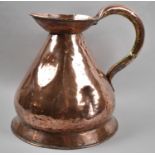 A Heavy 19th Century Copper Measuring Jug, 27cm High