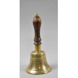 A Small Vintage Brass Hand Bell, 21cm high