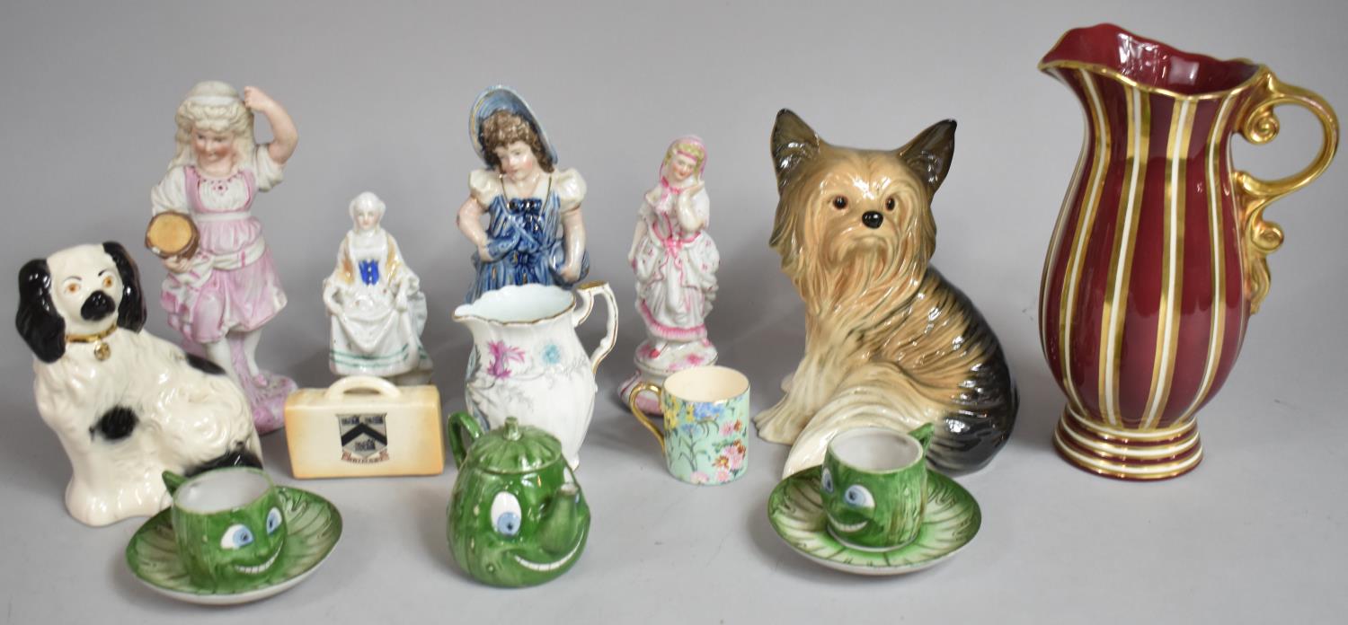 A Collection of Various Continental and English Ceramics to comprise Wade Empress Pattern Jug, Melba