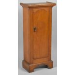 A Mid 20th Century Oak Narrow Shelved Cabinet, 33cm wide and 74cm high