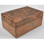 A Faux Crocodile Skin Covered Jewellery Box with Inner Removable Tray, 18x12x9cm high
