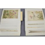 An Album Containing German and British Botanic Postcards