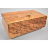 A Modern Musical Jewellery Box the Hinged Lid with Inner Mirror, Carved Front Panel, working
