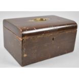 A Late Victorian Dome Topped Travelling Box with Two Removable Inner Trays, Brass Inset Carrying