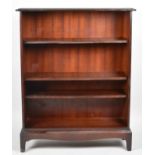 A Late 20th Century Stag Mahogany Open Bookcase or Display Unit, 80cm wide