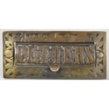 A Late Victorian Brass Letter Flap, 23cm wide