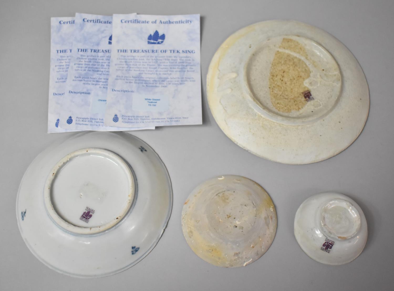 Four Pieces of 19th Century Chinese Ceramics, Items from the Tek Sing Shipwreck to Comprise White - Bild 2 aus 3
