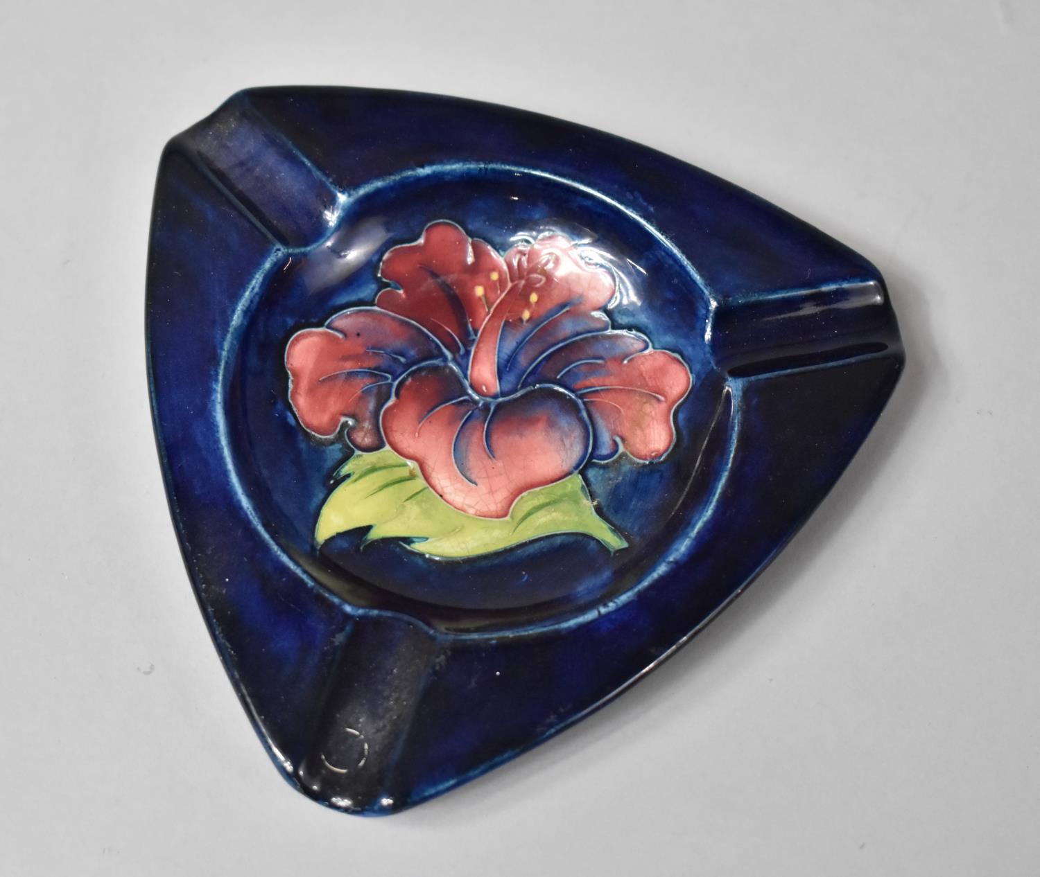 A Moorcroft Triangular Ashtray