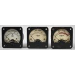 A Collection of Three 1940's Sangamo Weston Aircraft Meters with Air Ministry Marks to Dial