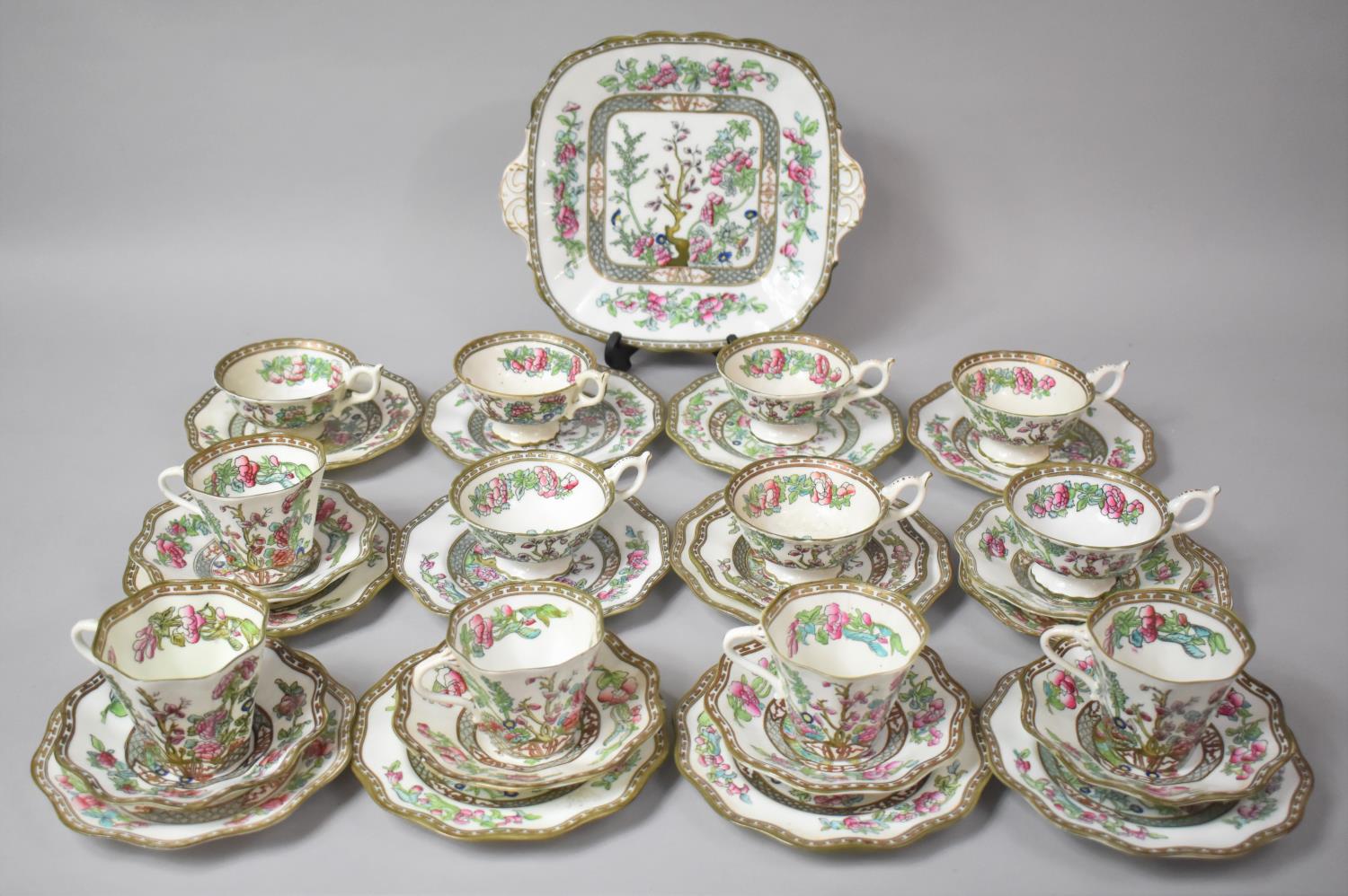 A Collection of Various Coalport Indian Tree Teawares to comprise Cups, Saucers, Side Plates, Cake