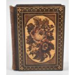 A Late 19th/Early 20th Century Tunbridge ware Photograph Album, Decorated with Flowers, 12.5x9.5cm