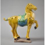 A Chinese Sancai Glazed Tang Style Horse, 20.5cm high