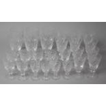 A Collection of Various Cut Glass Drinking Glasses to comprise Small Wines, Sherries, Liqueurs Etc