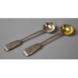 A Pair of Large Silver Salt Spoons by Elizabeth Eaton, London 1847