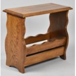 A Modern Oak Magazine Rack Table, 49cm Long x 23cm Wide