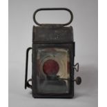 A Vintage Railway Lamp with Original Burner