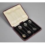 A Cased Set of Six Silver Coffee Bean Spoons by C W Fletcher & Son Ltd, Hallmarked for Sheffield