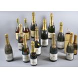 A Collection of Mixed Sparkling Wines to Include Champagnes by Tanners, Barrier, Mercier, Chaurey