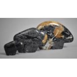 A Collection of Three Polished Stone Inuit Studies of Bison and Beaver, Largest 19cm high