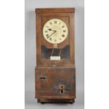 A Vintage Oak Cased Gledhill-Brook Time Recorder Clocking in Clock, 100cm high